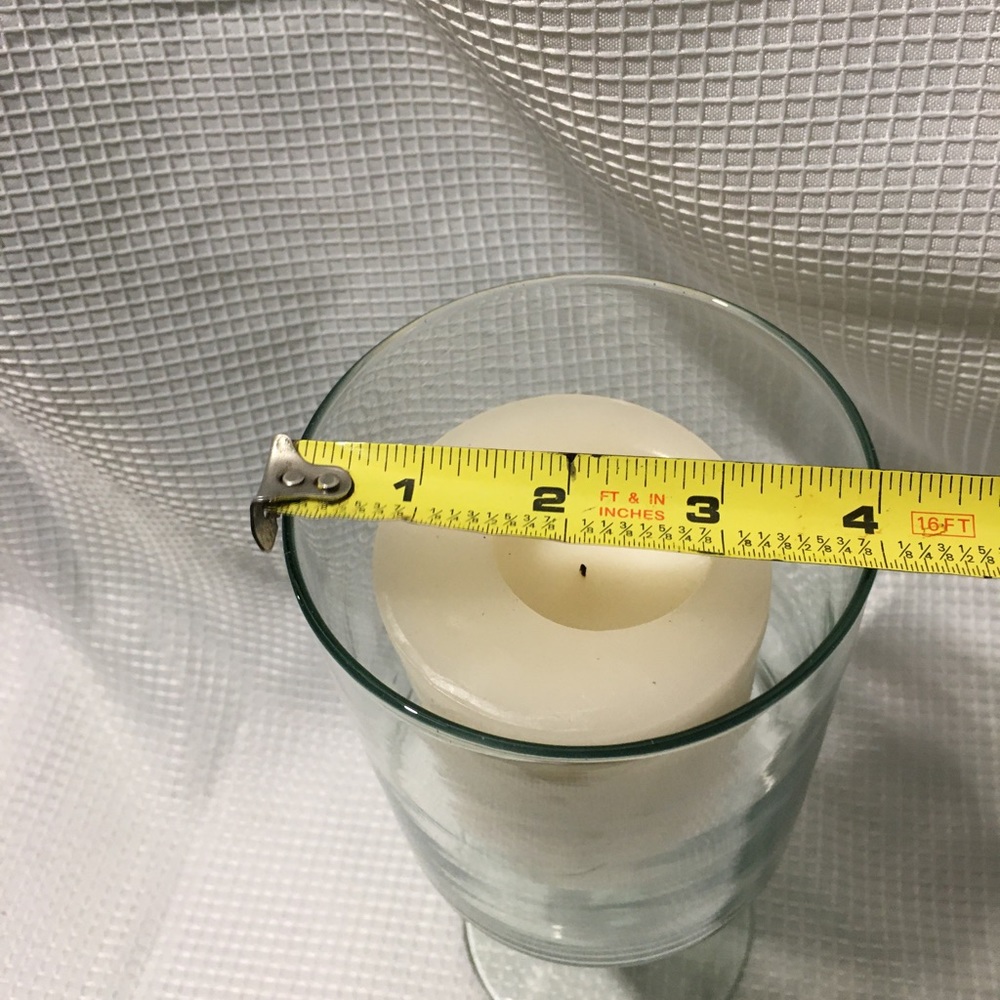 Nantucket Style Glass Goblet and Candle - Picture 2 of 3